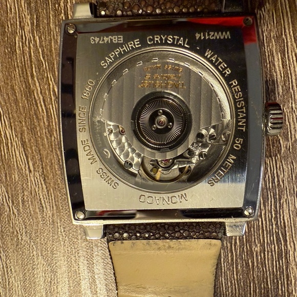 TAG Heuer Monaco with Brown Strap and Silver Face main image 6